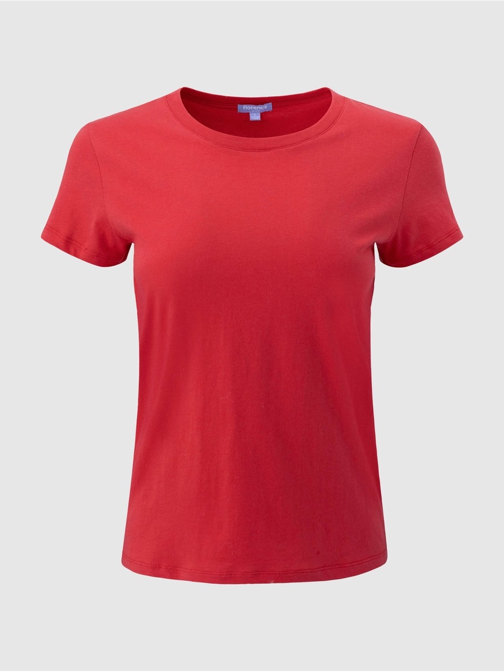 Women's Red Short-Sleeve Crewneck Tee